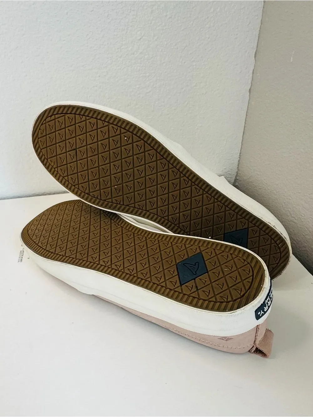 Sperry Pink Leather Slip On Flat Shoes Size 10